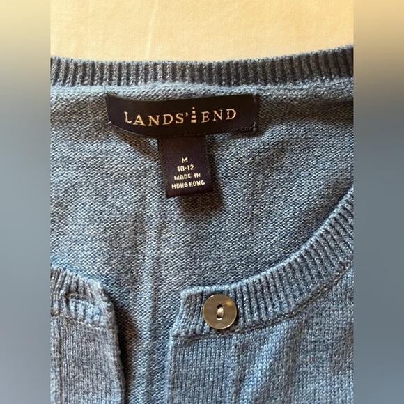 Land's End Button down Ladies Cardigan Sweater Size Medium (10-12) - Picture 5 of 16